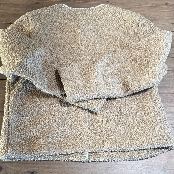 J. Crew Women's Sherpa Tan Teddy Jacket - Picture 8 of 9